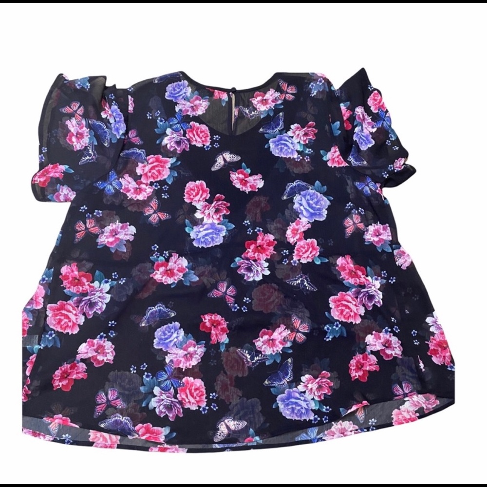 Torrid Floral and Butterfly Babydoll Top - Picture 11 of 14